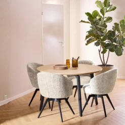 Krzesło obrotowe do jadalni Darlene beżowe * Actona Outlet