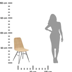 Krzesło rattanowe May metalowe nogi * Atmosphera Hot