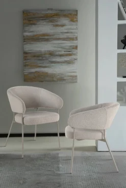 Krzesło tapicerowane ELARA cappucino * HowHomely Clearance