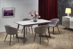 Krzesło tapicerowane K-430 popiel welur * Halmar Discount