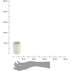 Kubek łazienkowy Terrazzo biały
