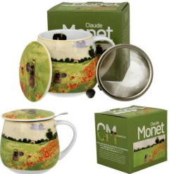Kubek baryłka z zaparzaczem Monet Poppy Field 430 ml