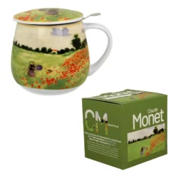 Kubek baryłka z zaparzaczem Monet Poppy Field 430 ml