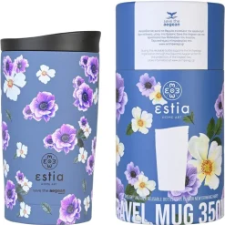 Kubek termiczny w kwiaty 350 ml Garden Blue