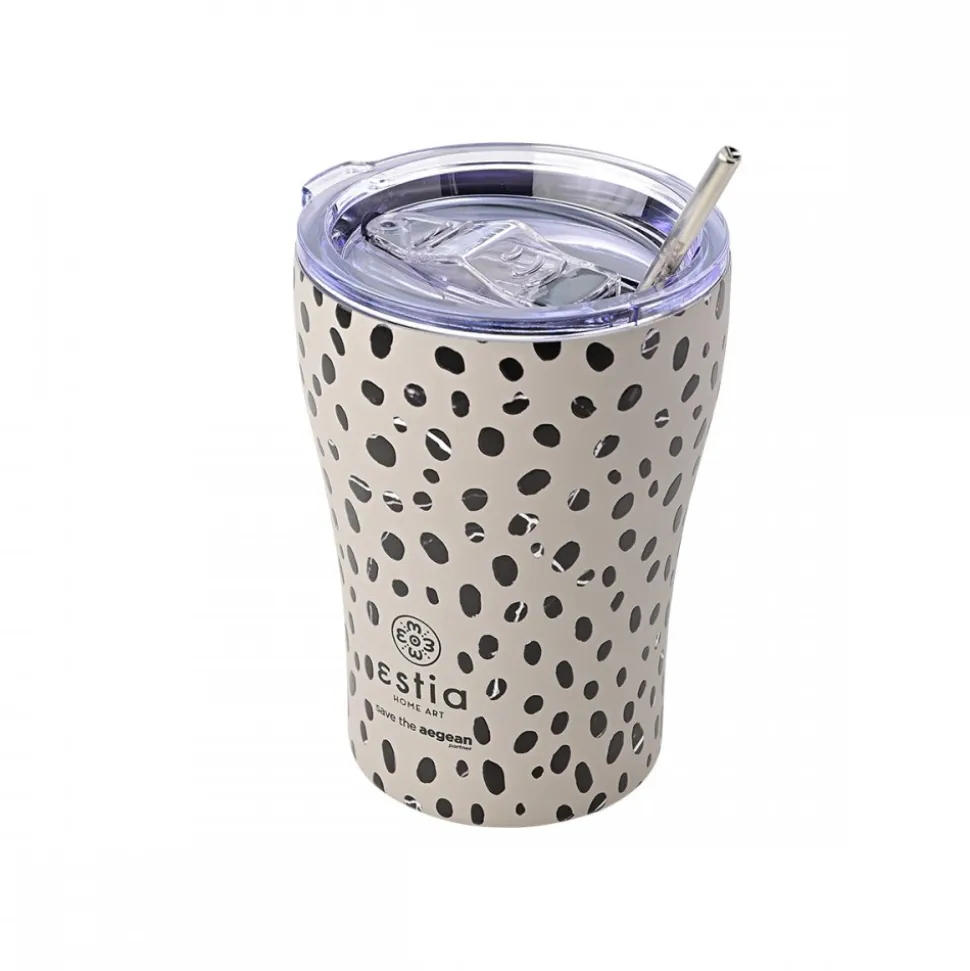 Kubek termiczny w zwierzęcy wzór 350 ml Leopard taupe