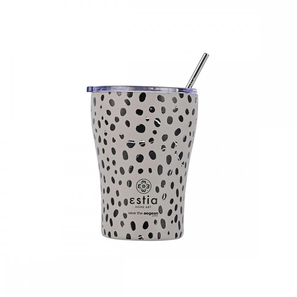 Kubek termiczny w zwierzęcy wzór 350 ml Leopard taupe