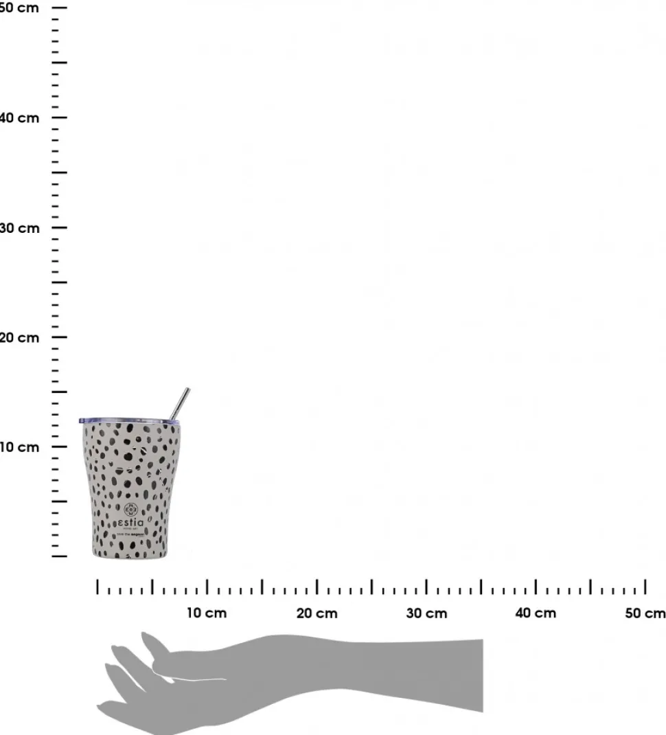 Kubek termiczny w zwierzęcy wzór 350 ml Leopard taupe