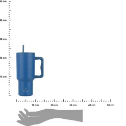 Kubek termiczny ze słomką 900 ml Denim Blue