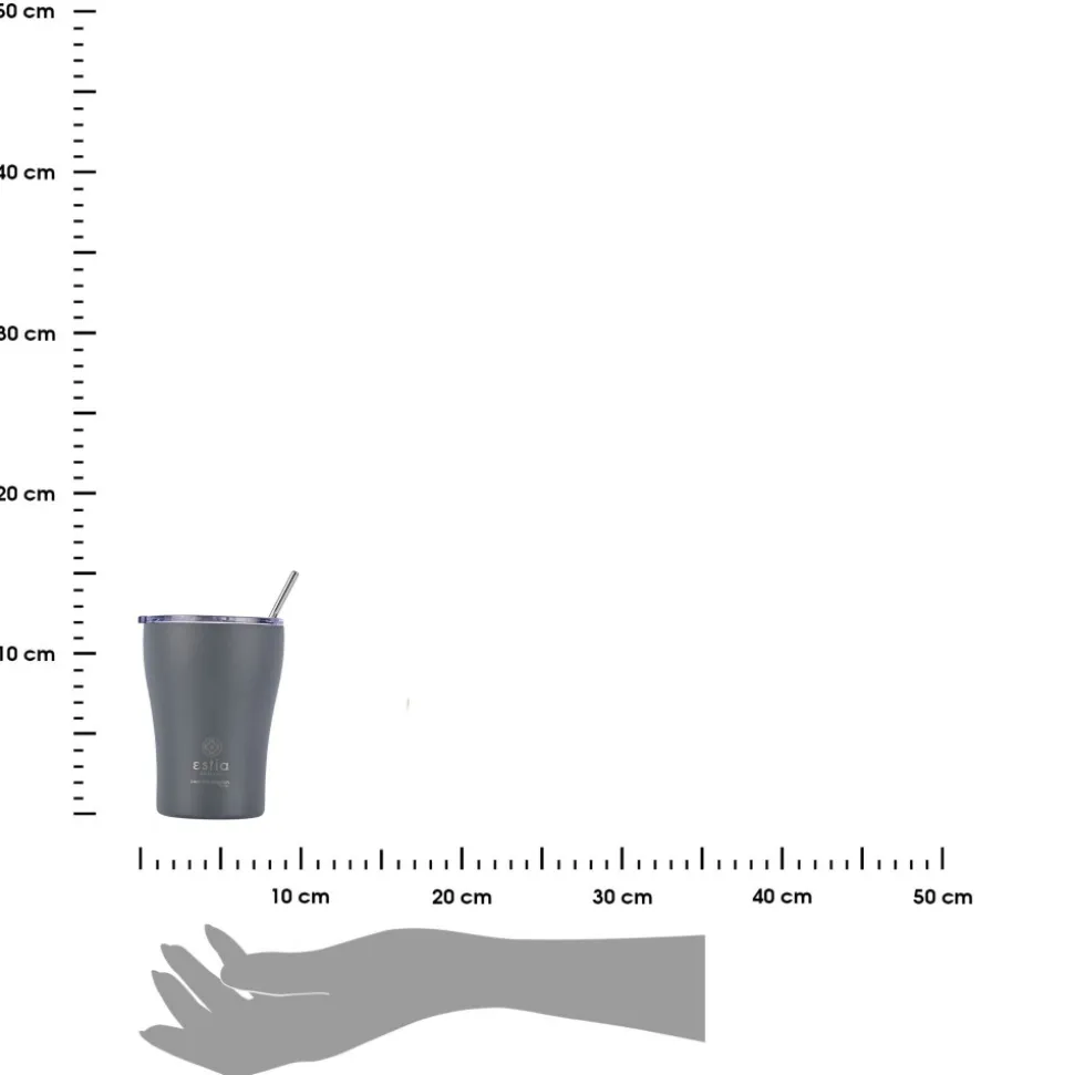 Kubek termiczny ze słomką 350 ml Fjord Grey