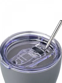 Kubek termiczny ze słomką 350 ml Fjord Grey