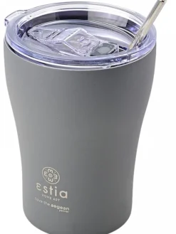 Kubek termiczny ze słomką 350 ml Fjord Grey