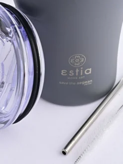 Kubek termiczny ze słomką 350 ml Fjord Grey