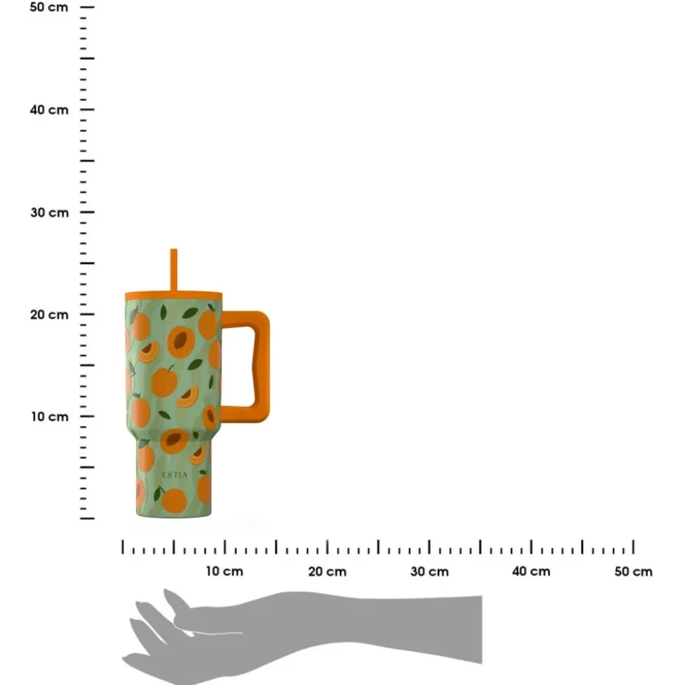 Kubek termiczny ze słomką 900 ml Peach Garden