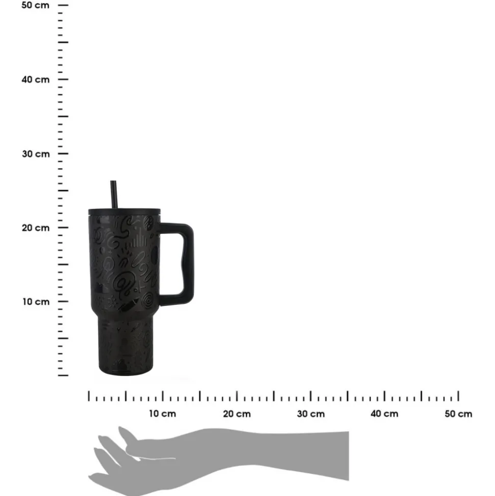 Kubek termiczny ze słomką 900 ml Noir Echo