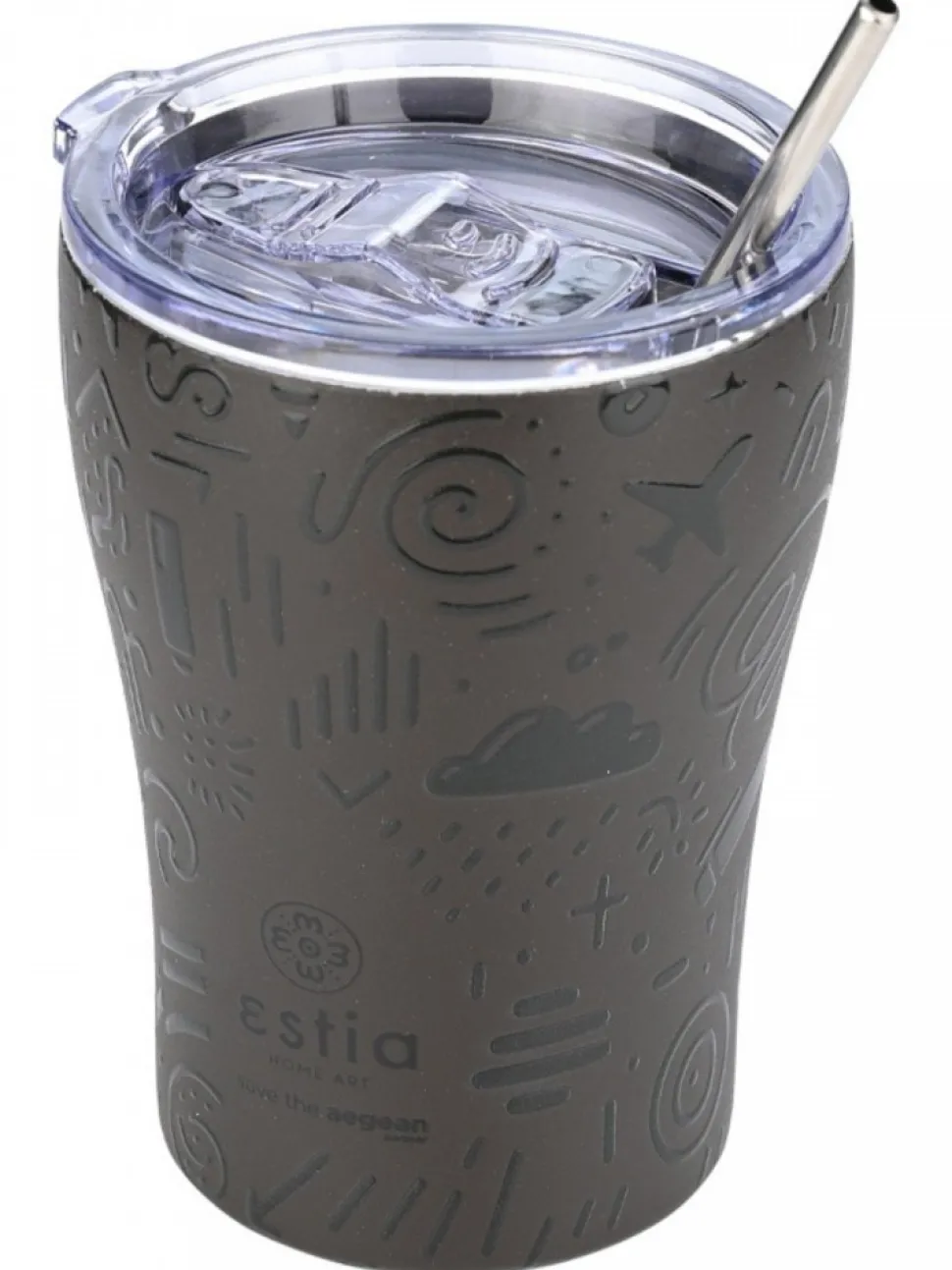 Kubek termiczny ze słomką 350 ml Noir Echo