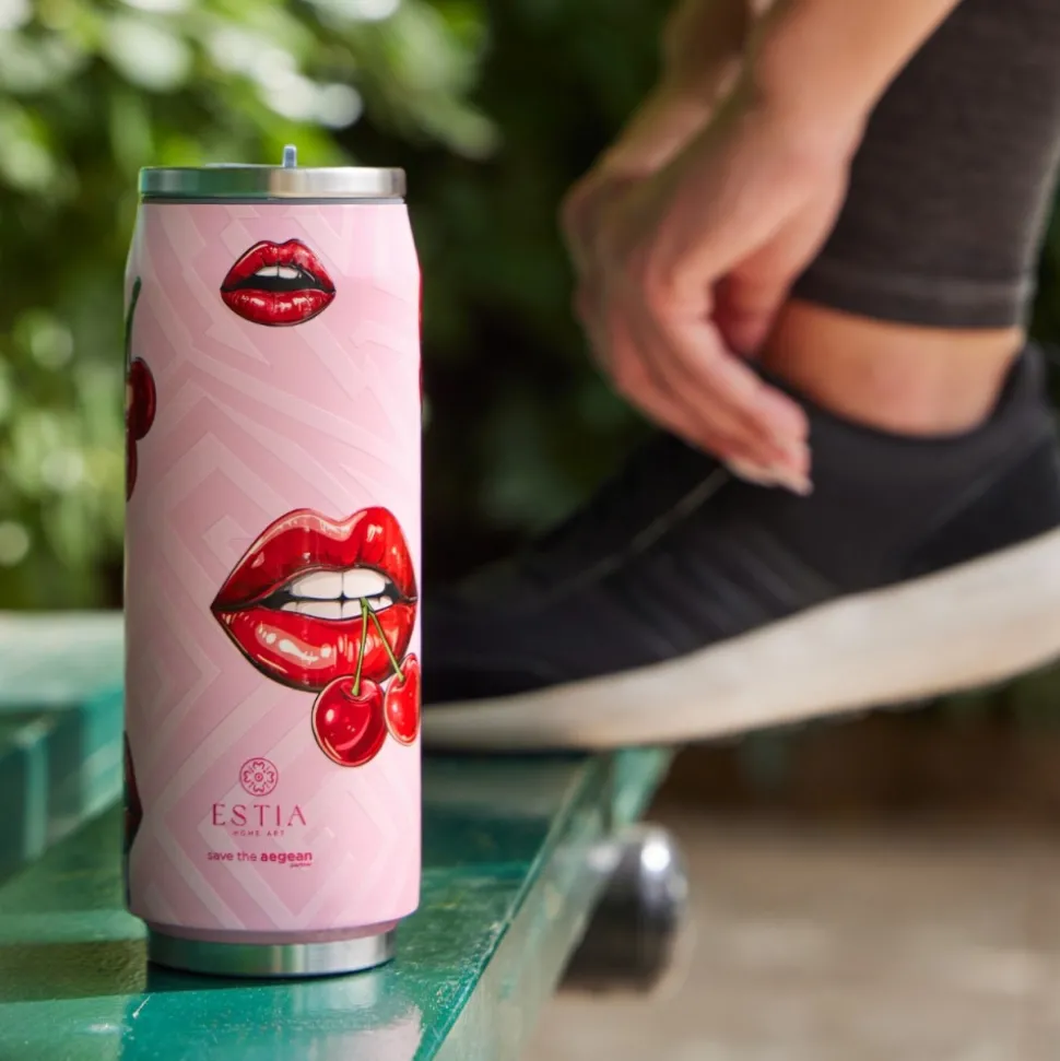 Kubek termiczny ze słomką 500 ml Blush Pop
