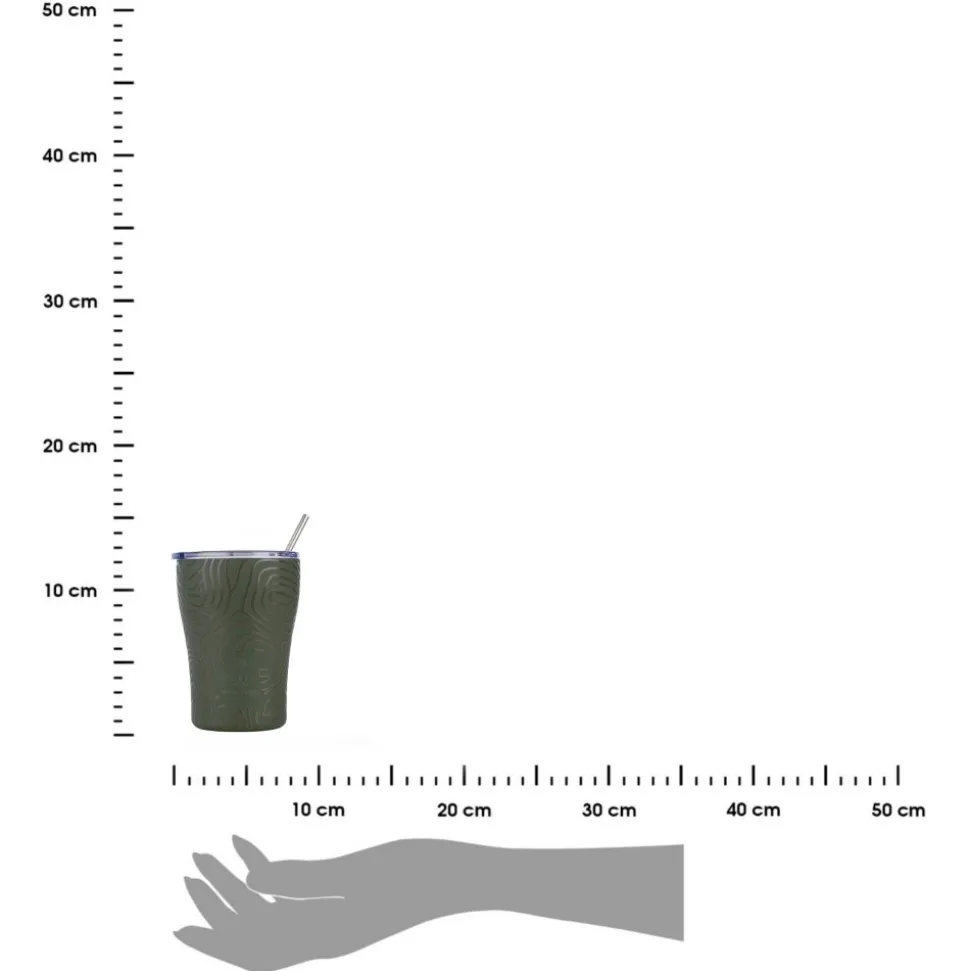 Kubek termiczny ze słomką 350 ml Olive Flow