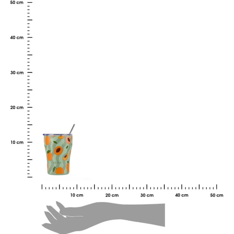 Kubek termiczny ze słomką 350 ml Peach Garden