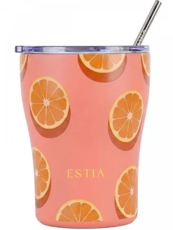 Kubek termiczny ze słomką 350 ml Orange Pop