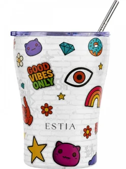 Kubek termiczny ze słomką 350 ml Urban Vibes