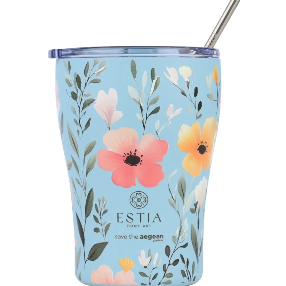 Kubek termiczny ze słomką 350 ml Sky Garden