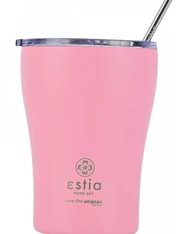 Kubek termiczny ze słomką 350 ml Blossom Rose