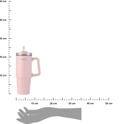 Kubek termiczny ze słomką 900 ml Rose Quartz