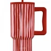 Kubek termiczny ze słomką 900 ml Viva Stripe