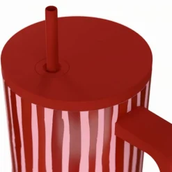 Kubek termiczny ze słomką 900 ml Viva Stripe