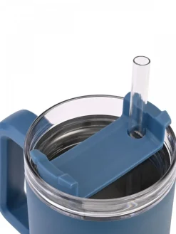 Kubek termiczny ze słomką 900 ml Indigo Blue