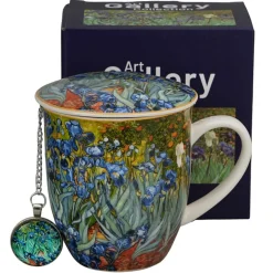 Kubek z zaparzaczem i zawieszka IRISES Van Gogh 400 ml