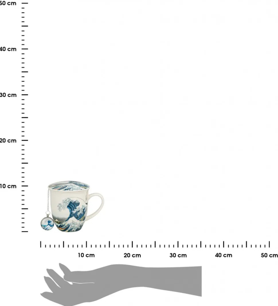 Kubek z zaparzaczem i zawieszka THE GREAT WAVE HOKUSAI 400 ml