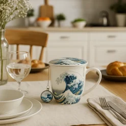 Kubek z zaparzaczem i zawieszka THE GREAT WAVE HOKUSAI 400 ml