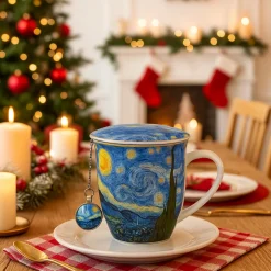 Kubek z zaparzaczem i zawieszka STARRY NIGHT Van Gogh 400 ml