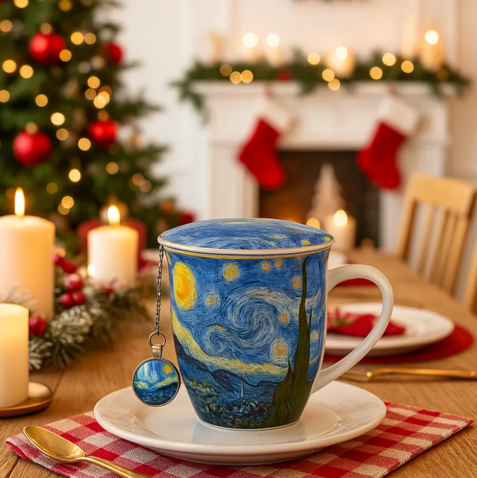 Kubek z zaparzaczem i zawieszka STARRY NIGHT Van Gogh 400 ml