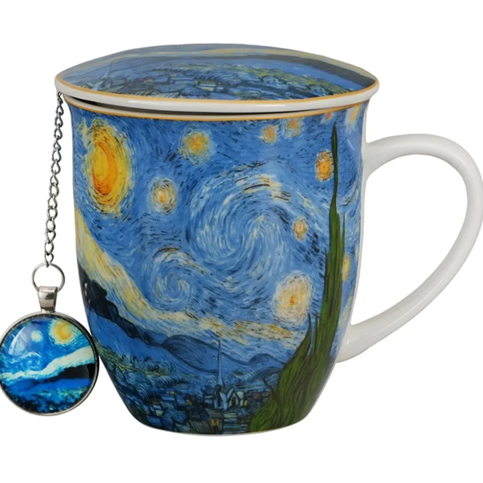 Kubek z zaparzaczem i zawieszka STARRY NIGHT Van Gogh 400 ml