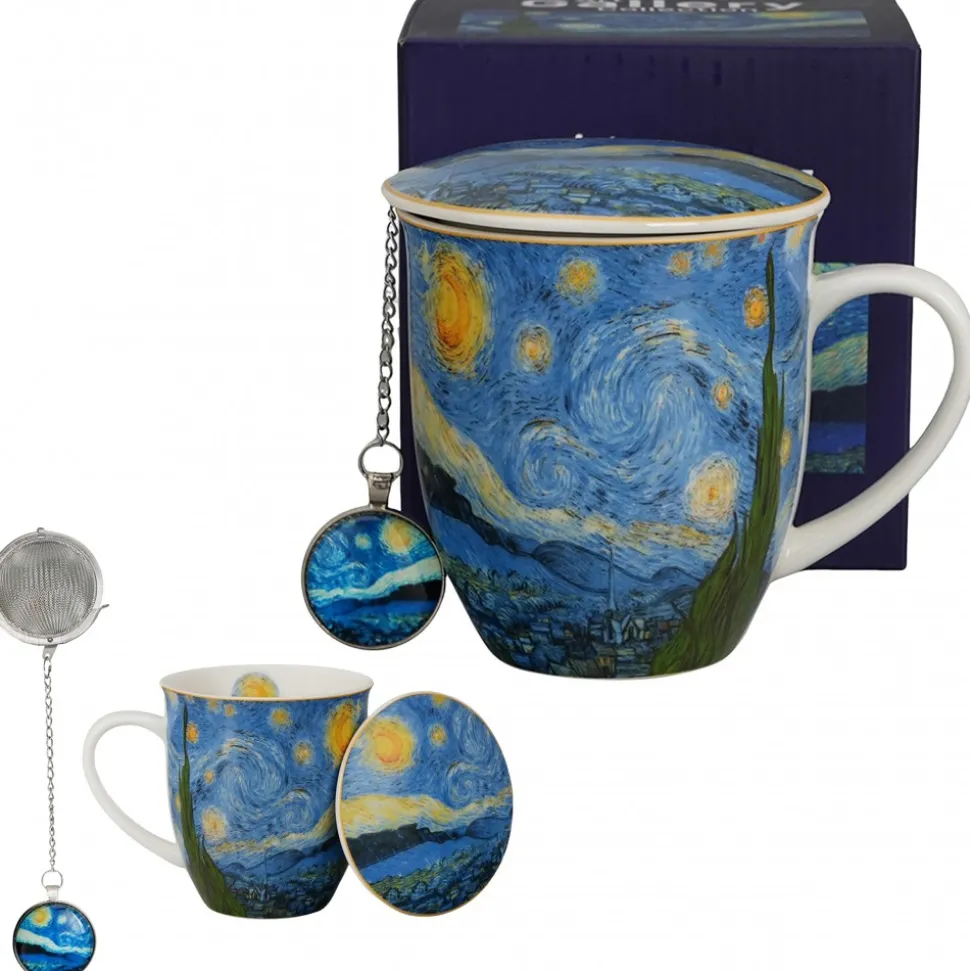 Kubek z zaparzaczem i zawieszka STARRY NIGHT Van Gogh 400 ml