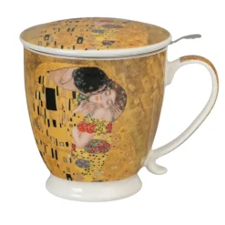 Kubek z zaparzaczem na stopce Klimt THE KISS Classic 510 ml