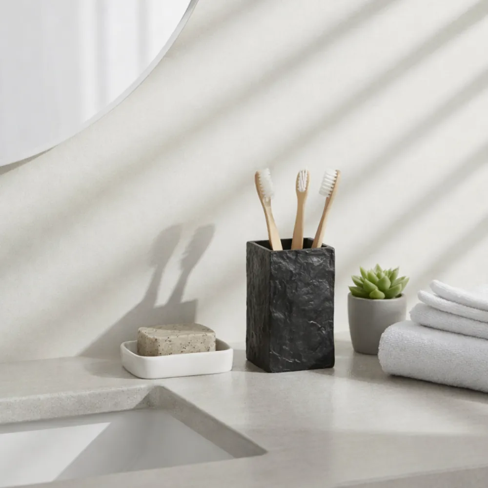 Kubek łazienkowy Matty czarny * TENDANCE Outlet
