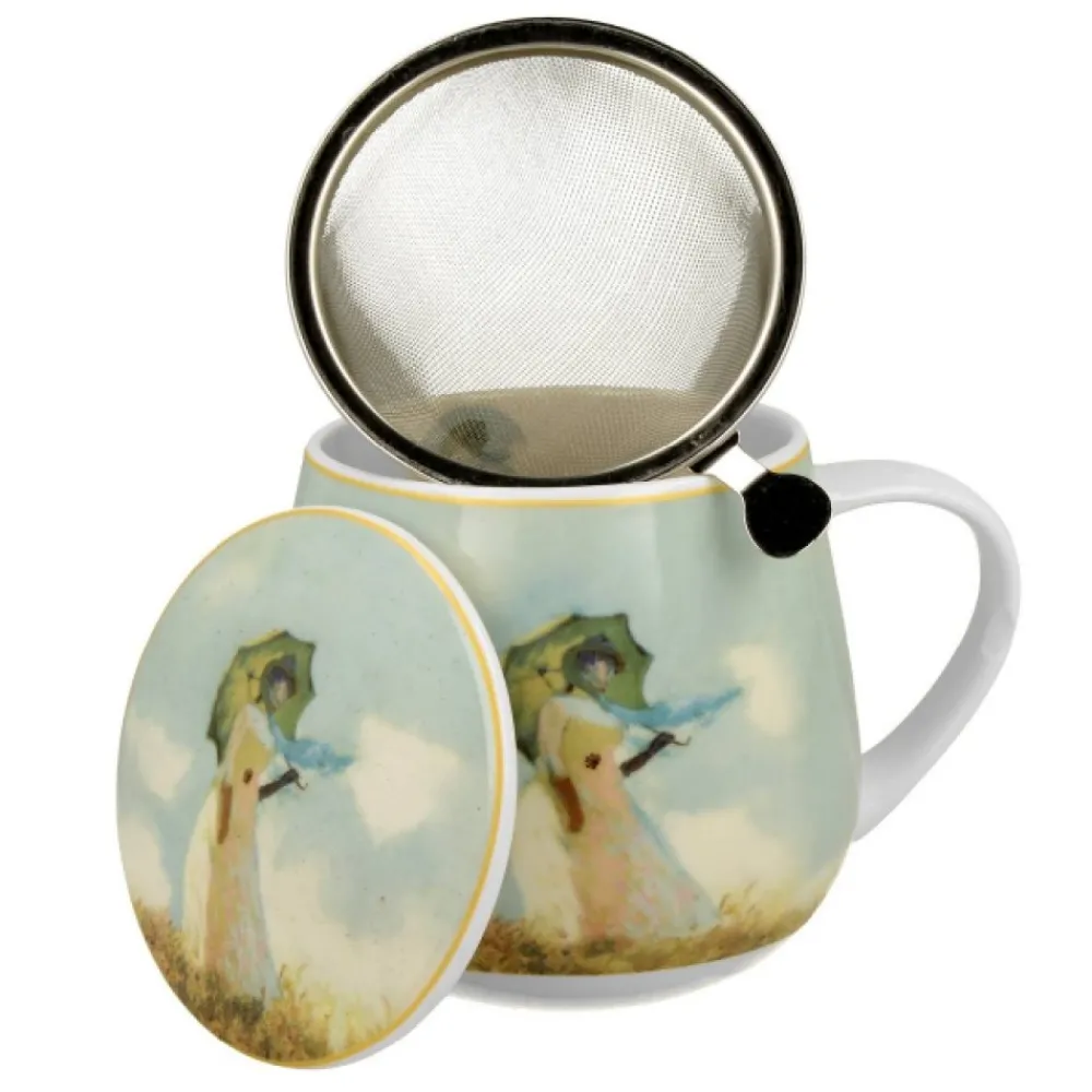 Kubek baryłka z zaparzaczem Monet Woman with Parasol 430 ml * Duo Discount