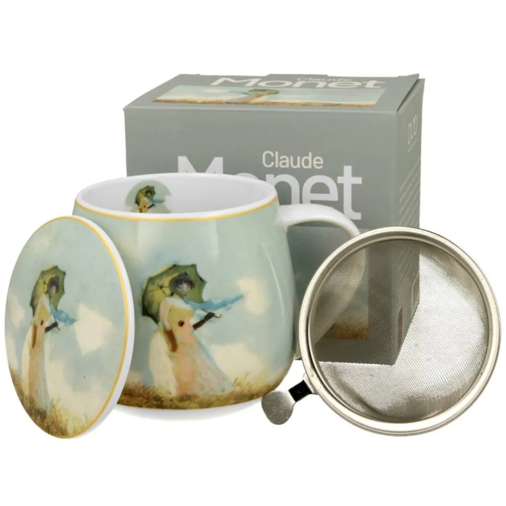 Kubek baryłka z zaparzaczem Monet Woman with Parasol 430 ml * Duo Discount