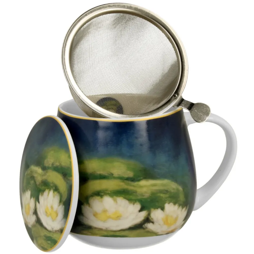 Kubek baryłka z zaparzaczem Monet Nenufars 430 ml * Duo Sale