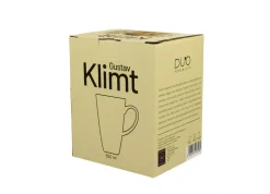 Kubek kwadratowy Klimt THE KISS ECRU 650 ml * Duo Outlet