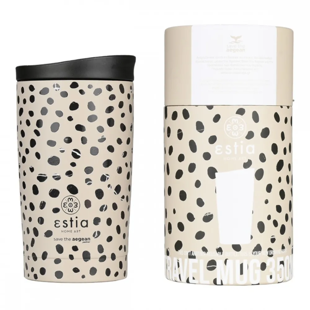 Kubek termiczny 350 ml Leopard taupe * Estia Best