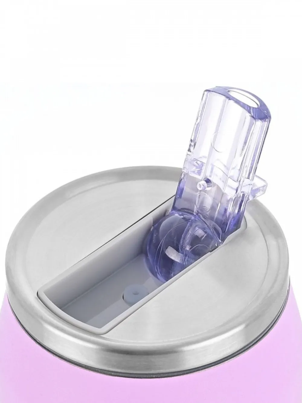 Kubek termiczny ze składaną słomką 500 ml Lavender Purple * Estia Hot