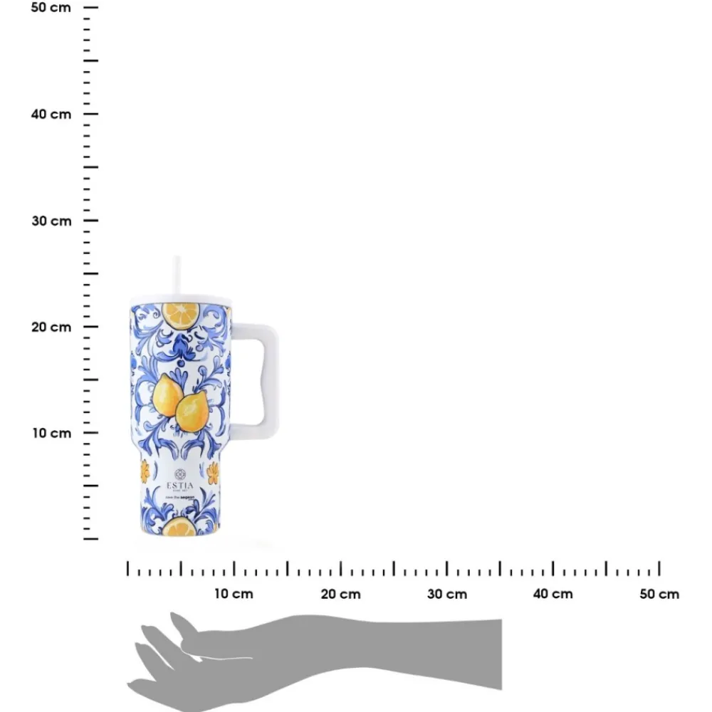 Kubek termiczny ze słomką 900 ml Amalfi Coast * Estia New