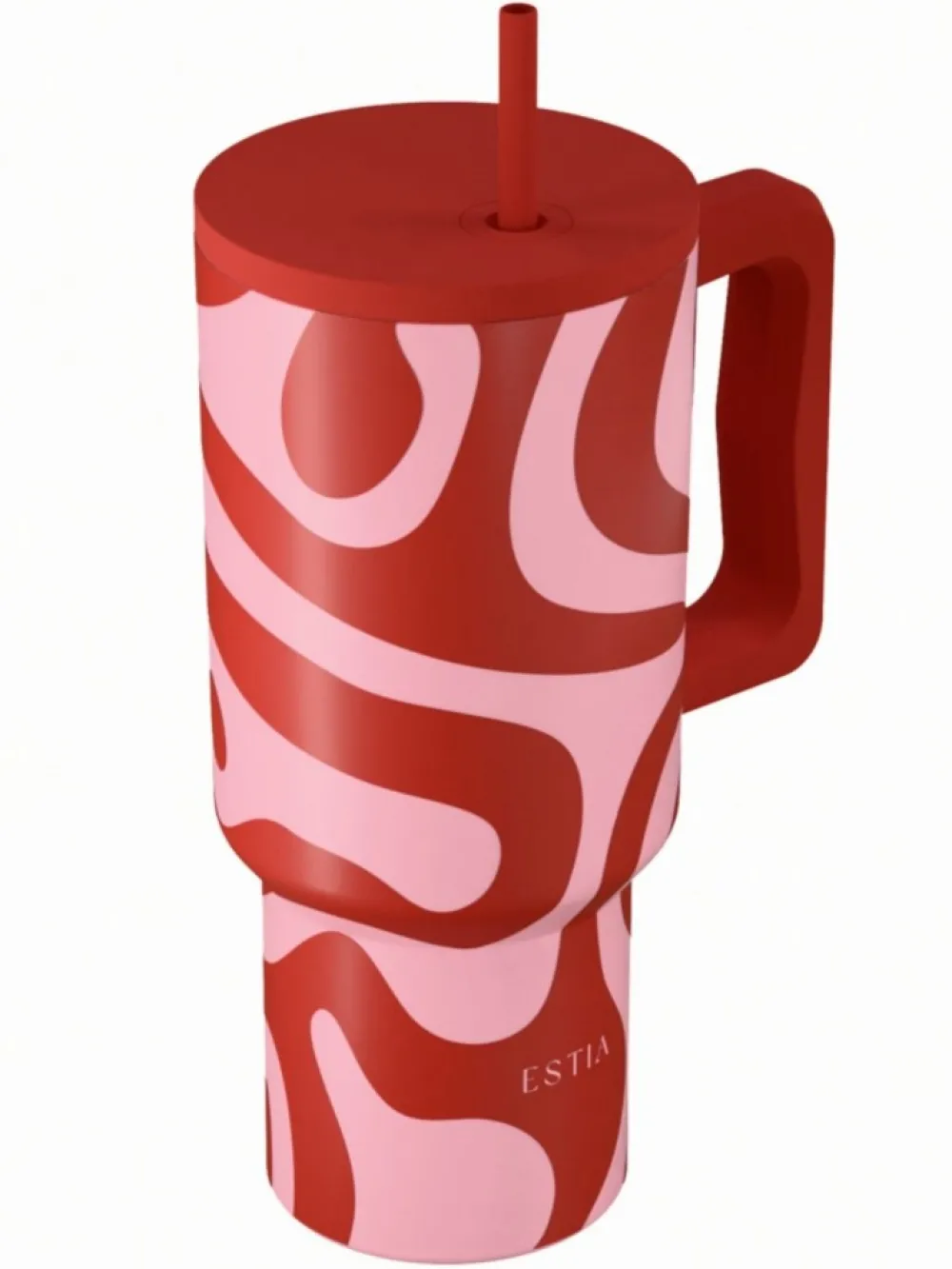 Kubek termiczny ze słomką 900 ml Coral Waves * Estia Discount