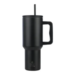 Kubek termiczny ze słomką 1200 ml czarny Midnight Black * Estia Online