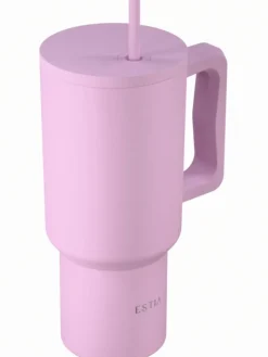 Kubek termiczny ze słomką 900 ml Lavender * Estia Discount