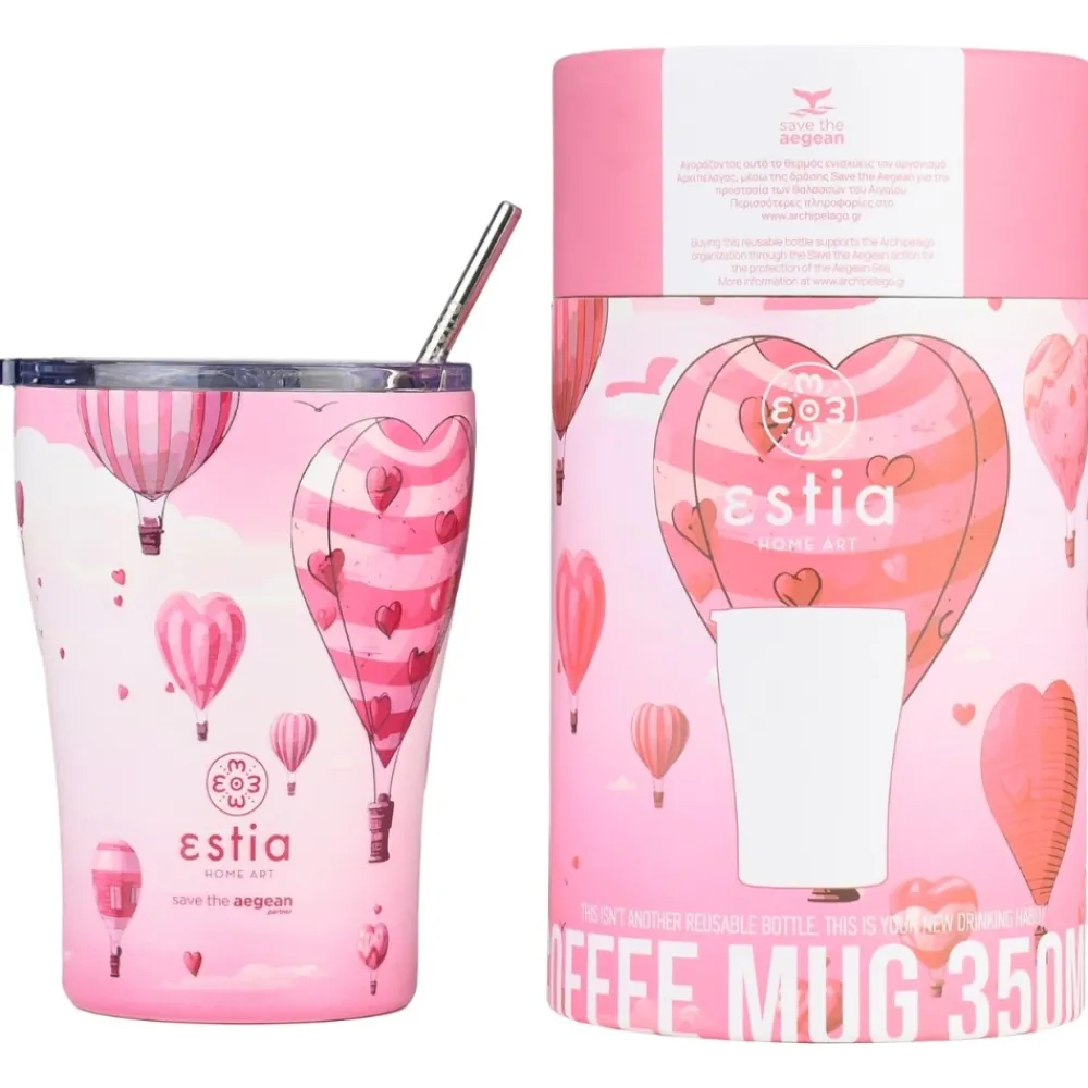 Kubek termiczny ze słomką 350 ml Love Ascend * Estia Clearance